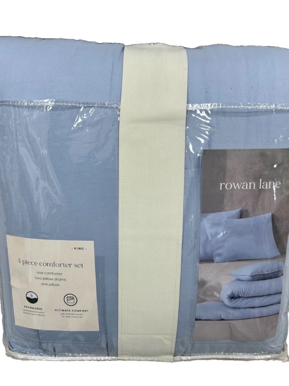 Rowan Lane Blue King 4 Piece Comforter Set